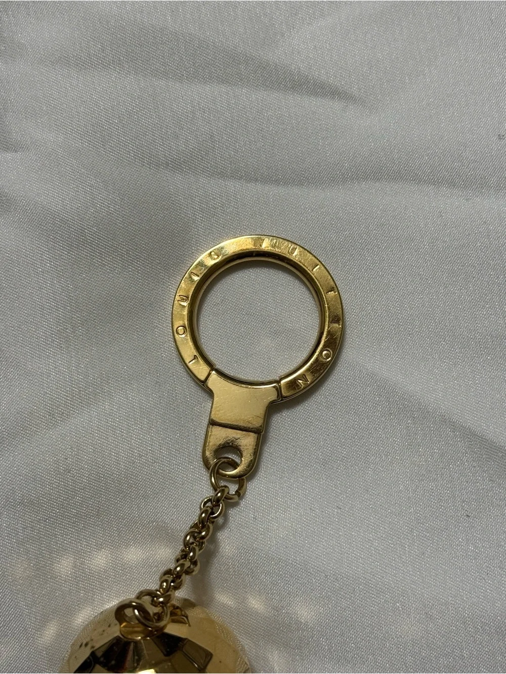 Louis Vuitton Gold-tone Disco Ball Charm includes box dust and shopping bag